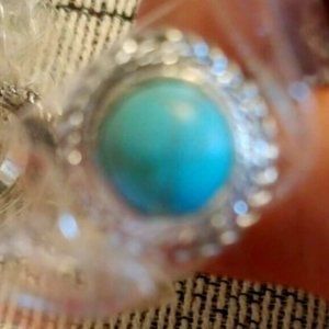 Silver and Turquoise Ring Adjustable Style 9